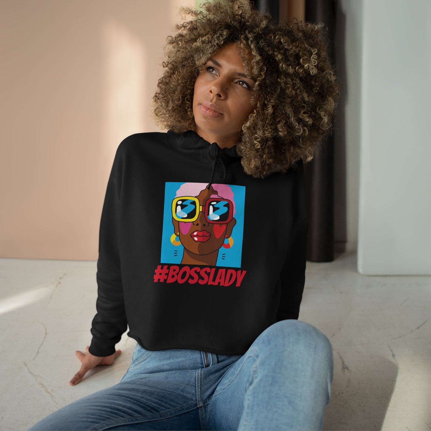 Boss Lady Crop Hoodie